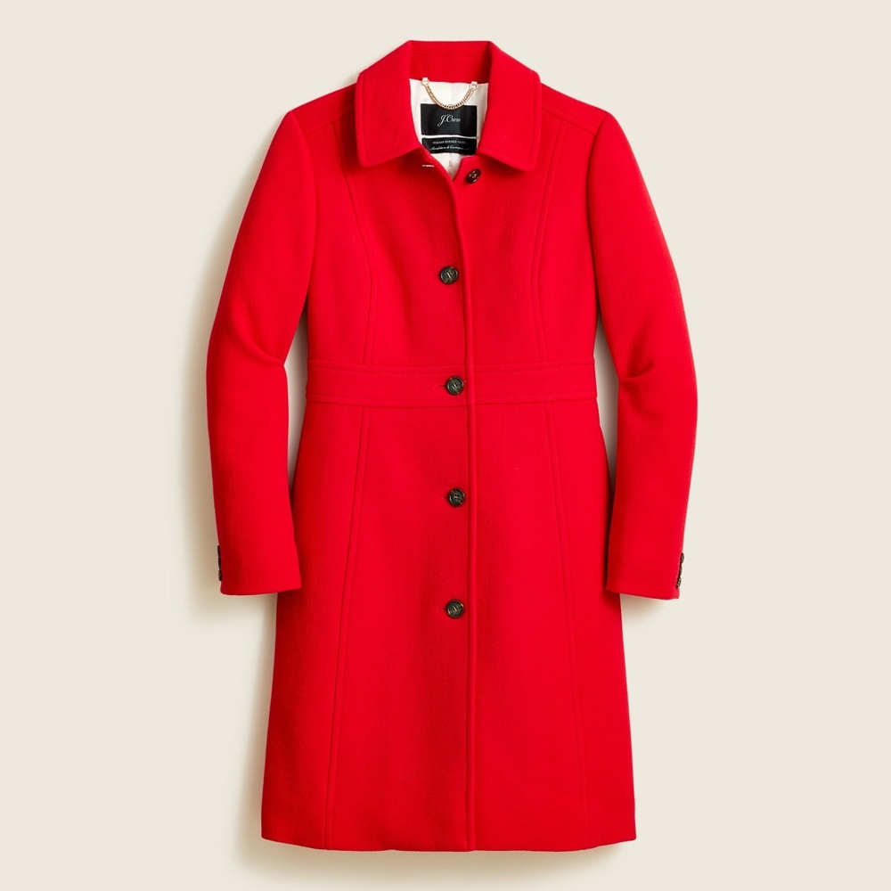J Crew Lady Day Coat in Red